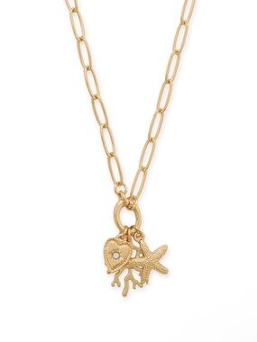 Gold Sea Charm Necklace